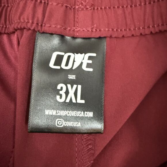 Cove Maroon Joggers Mens Size 3XL Drawstring Hybrid Running Pants EUC Cove USA - Picture 4 of 10